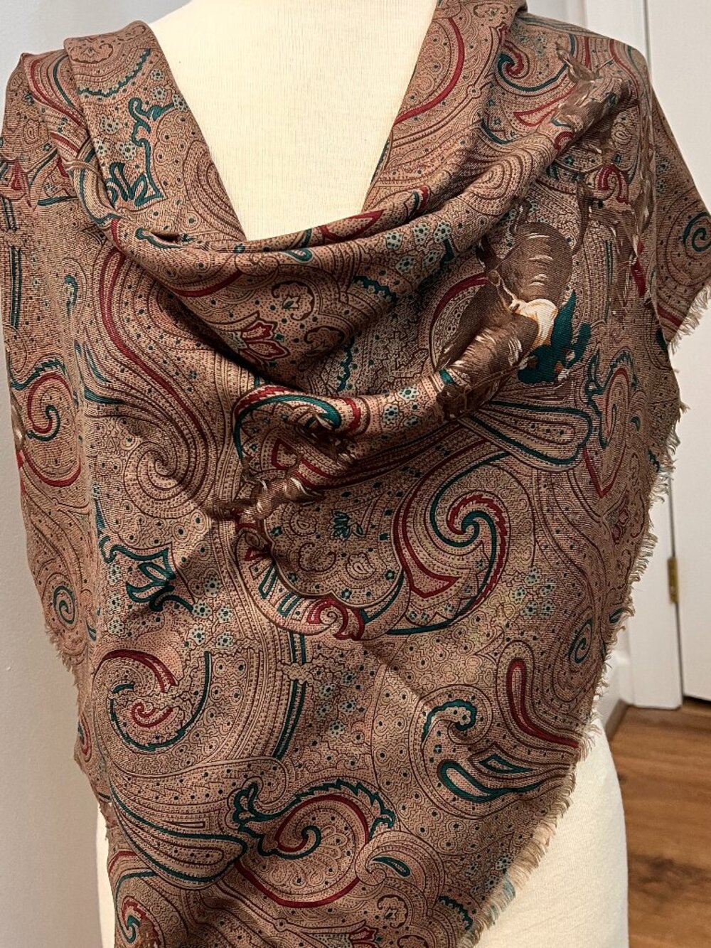 Vintage JH Collectables Equestrian Horse Paisley Scarf